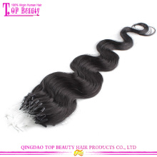 6A Qualität unverarbeitete brasilianische Jungfrau Haar Micro Loop Ring Haarverlängerung